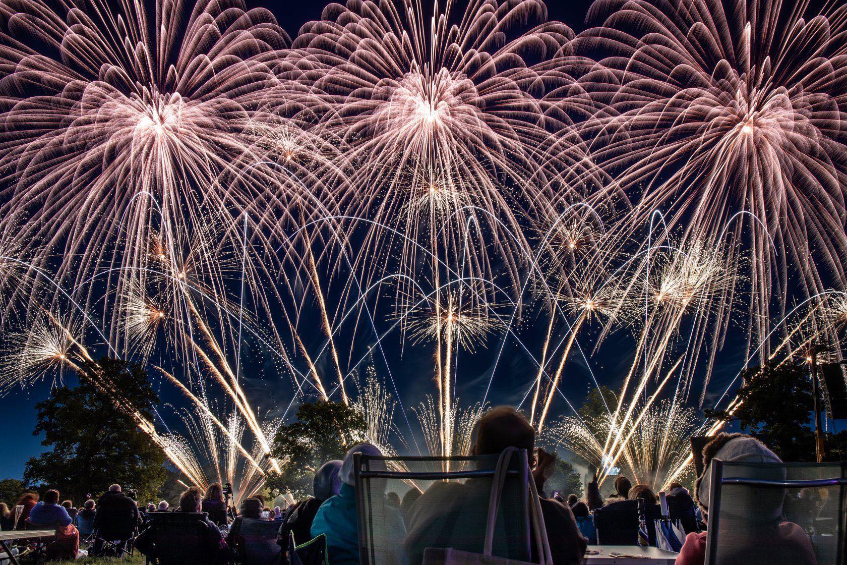 Fireworks finale choreographed to music